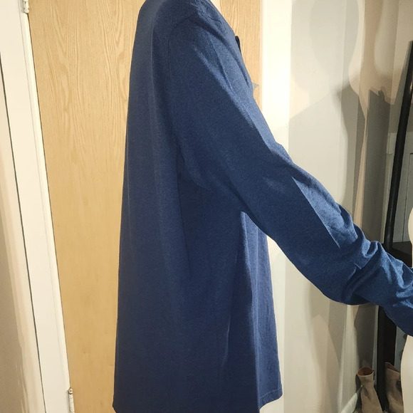 Croft & Barrow Blue Long Sleeve Tee Soft Cotton - Picture 7 of 8